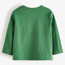 Load image into Gallery viewer, Green Long Sleeve Cotton T-Shirt (3mths-6yrs)
