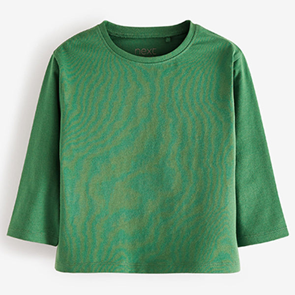 Green Long Sleeve Cotton T-Shirt (3mths-6yrs)