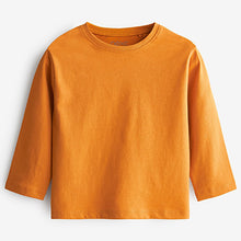 Load image into Gallery viewer, Ochre Yellow Long Sleeve Cotton T-Shirt (3mths-6yrs)
