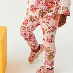 Pink Floral Leggings (3mths-6yrs)