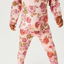 Load image into Gallery viewer, Pink Floral Leggings (3mths-6yrs)
