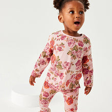 Load image into Gallery viewer, Pink Floral Leggings (3mths-6yrs)
