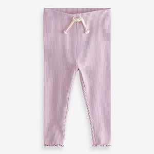 Pink Rib Jersey Leggings (3mths-6yrs)