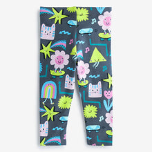 Load image into Gallery viewer, Charcoal Grey /Pink Skate Leggings (3mths-6yrs)
