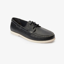 Load image into Gallery viewer, Navy Blue Boat Shoes
