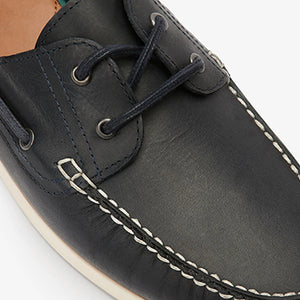 Navy Blue Boat Shoes