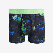 Load image into Gallery viewer, 4 Pack Black Neon Print A-Front Boxers

