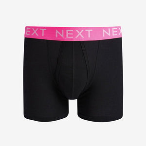 4 Pack Black Neon Print A-Front Boxers