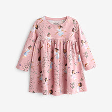 Load image into Gallery viewer, Pink Fairy Long Sleeve Jersey Dress (3mths-6yrs)
