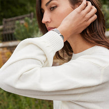 Load image into Gallery viewer, Ecru White Cosy Crew Neck Jumper
