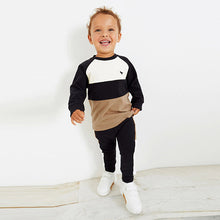Load image into Gallery viewer, Colourblock Long Sleeve Cosy Colourblock T-Shirt And Joggers Set (3mths-6yrs)
