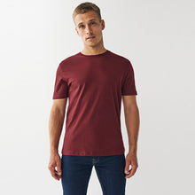 Load image into Gallery viewer, Burgundy Red Regular Fit Essential Crew Neck T-Shirt
