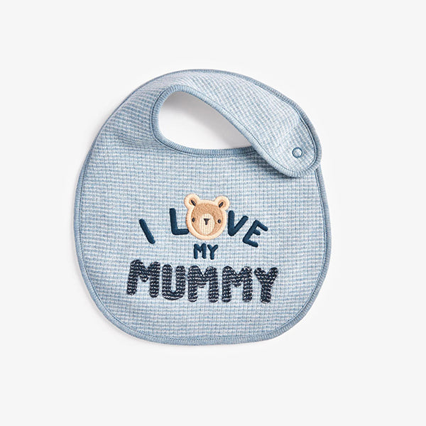 Blue Bear Mummy Baby Bib