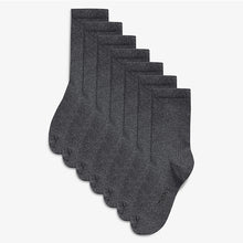 Load image into Gallery viewer, Grey 7 Pack Cotton Rich Socks (Older Boys)
