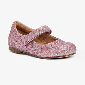 Pink Glitter Mary Jane Occasion Shoes (Younger Girls)