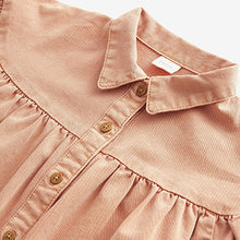 Load image into Gallery viewer, Soft Orange Cotton Shirt Dress (3mths-6yrs)
