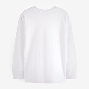 White Long Sleeve Cosy T-Shirt (3-12yrs)