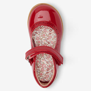 Red Brogue Mary Jane Shoes (Younger Girls)