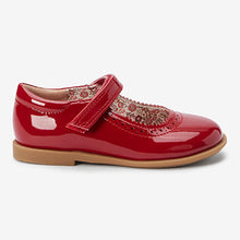 Load image into Gallery viewer, Red Brogue Mary Jane Shoes (Younger Girls)
