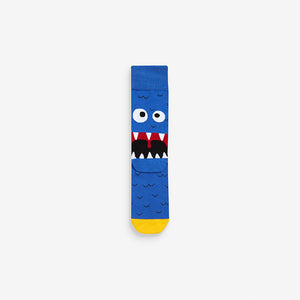 5 Pack Bright Monster Pattern Socks