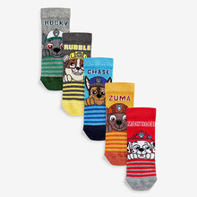 Load image into Gallery viewer, Multi Paw Patrol 5 Pack Cotton Rich Socks (Younger Boys)
