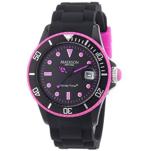 UNISEX QA CANDY TIME BLACK NEON PURPLE  WATCH - Allsport