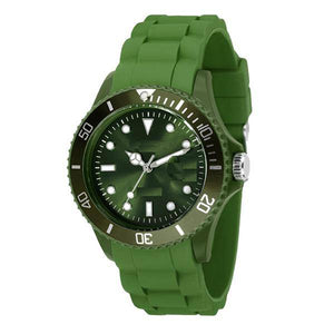 UNISEX QA CANDY TIME SILICON OLIVE WATCH - Allsport
