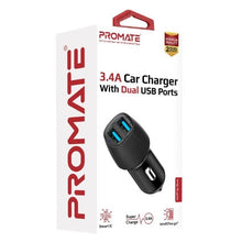 Load image into Gallery viewer, 3.4A Car Charger With Dual USB Ports - Allsport
