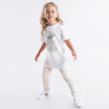 Load image into Gallery viewer, MARBLE PRINT TEE DRESS AND TIGHTS SET - Allsport
