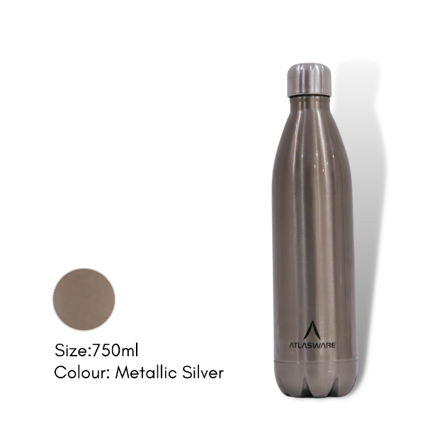Wunderlich aluminium flask 600 ml - silver