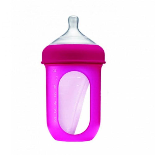 NURSH™ 8 oz. Silicone Pouch Bottle 1pcs-Pink - Allsport