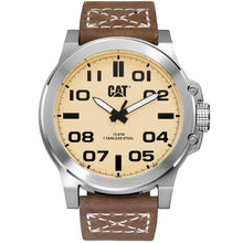Load image into Gallery viewer, CATERPILLAR Chicago 3D Brown Leather Strap Watch - Allsport
