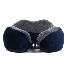 Load image into Gallery viewer, SHAPE MEMORY TRAVEL PILLOW - NAVY BLUE
