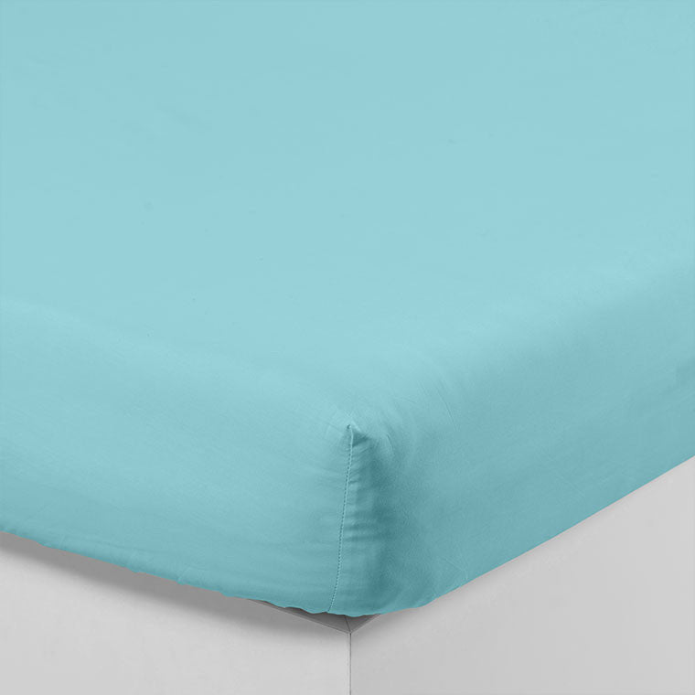 Drap housse horizon en percale de coton Giverny  (140X190)