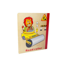 Load image into Gallery viewer, Wooden Puzzle Book  Vehicle 1
