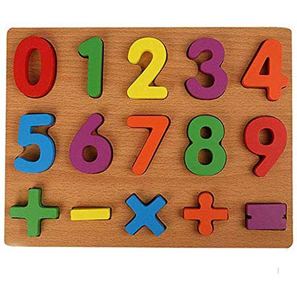 Wooden Puzzle Number & Sign