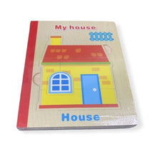 Load image into Gallery viewer, Wooden Puzzle Book My House
