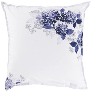 Housse de couette percale de coton imprimée fleurs en aquarelle Hortense - Allsport