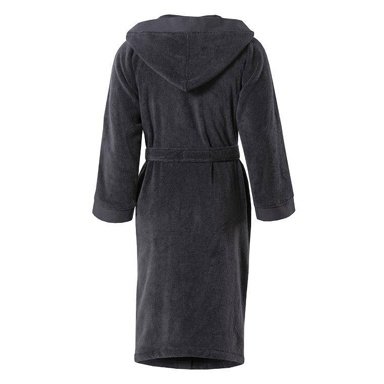Peignoir ado gar on coton moelleux Hugo anthracite 16ANS