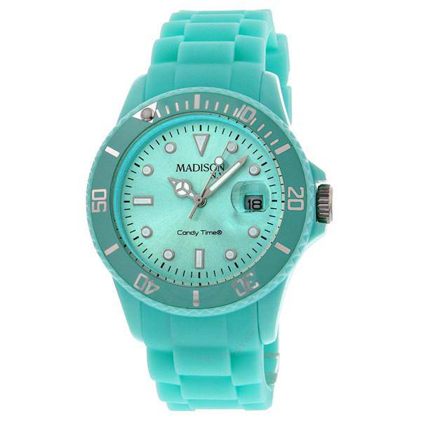 UNISEX QA CANDY TIME SILICON TURQUOISE WATCH - Allsport