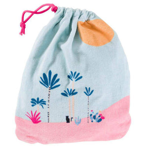 Serviette de plage et sac enfant velours de coton imprimée Manarola - Allsport