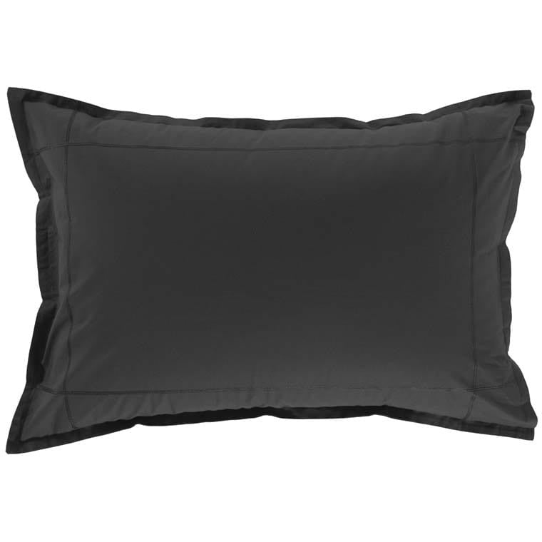 taie deco anthracite en percale de coton collection Mezzo (30*40)