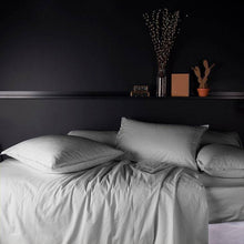 Load image into Gallery viewer, Housse de couette percale de coton Neo gris - Allsport
