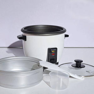 SHARP 1.0L Rice Cooker with Steamer & Coated Inner Pot