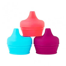 Load image into Gallery viewer, SNUG Spout Universal Silicone Sippy Lids-3pcs-Red-Blue-Purple - Allsport
